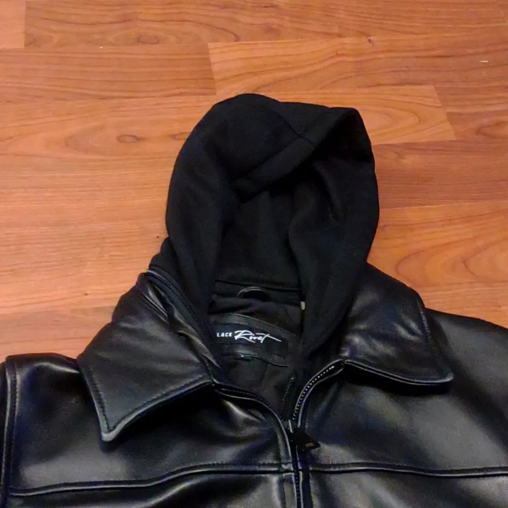 Man leather jacket Black Rivet black size large excellent condition